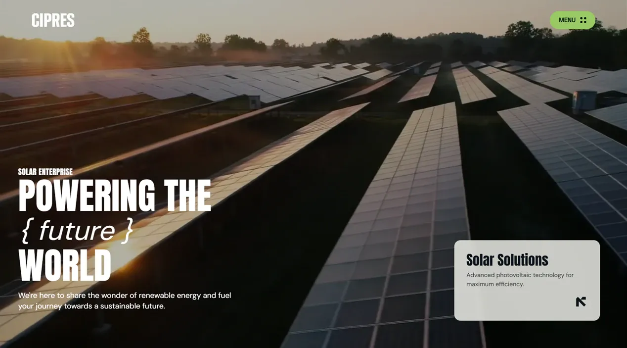 Cipres Solar template — About view