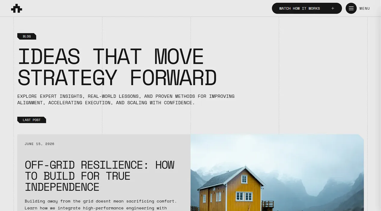 Bark Architecture template — Blog view