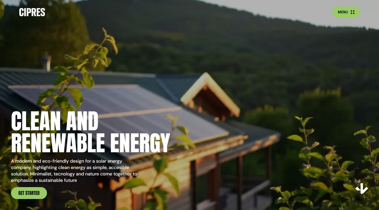 Cipres Solar template — Home view