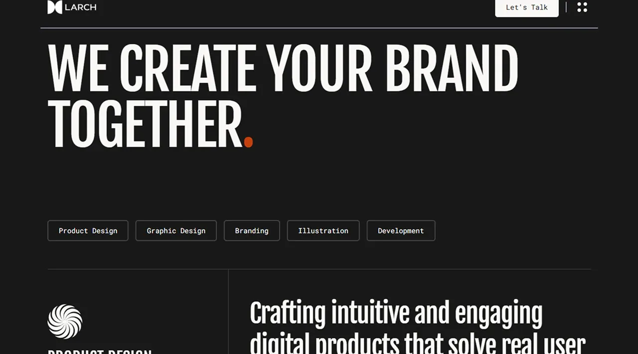 Larch Agency template — Services view