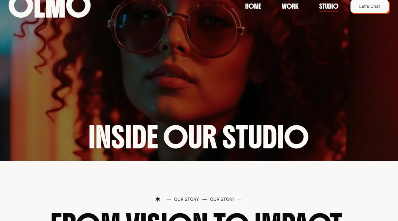 Olmo Studio template — Studio view