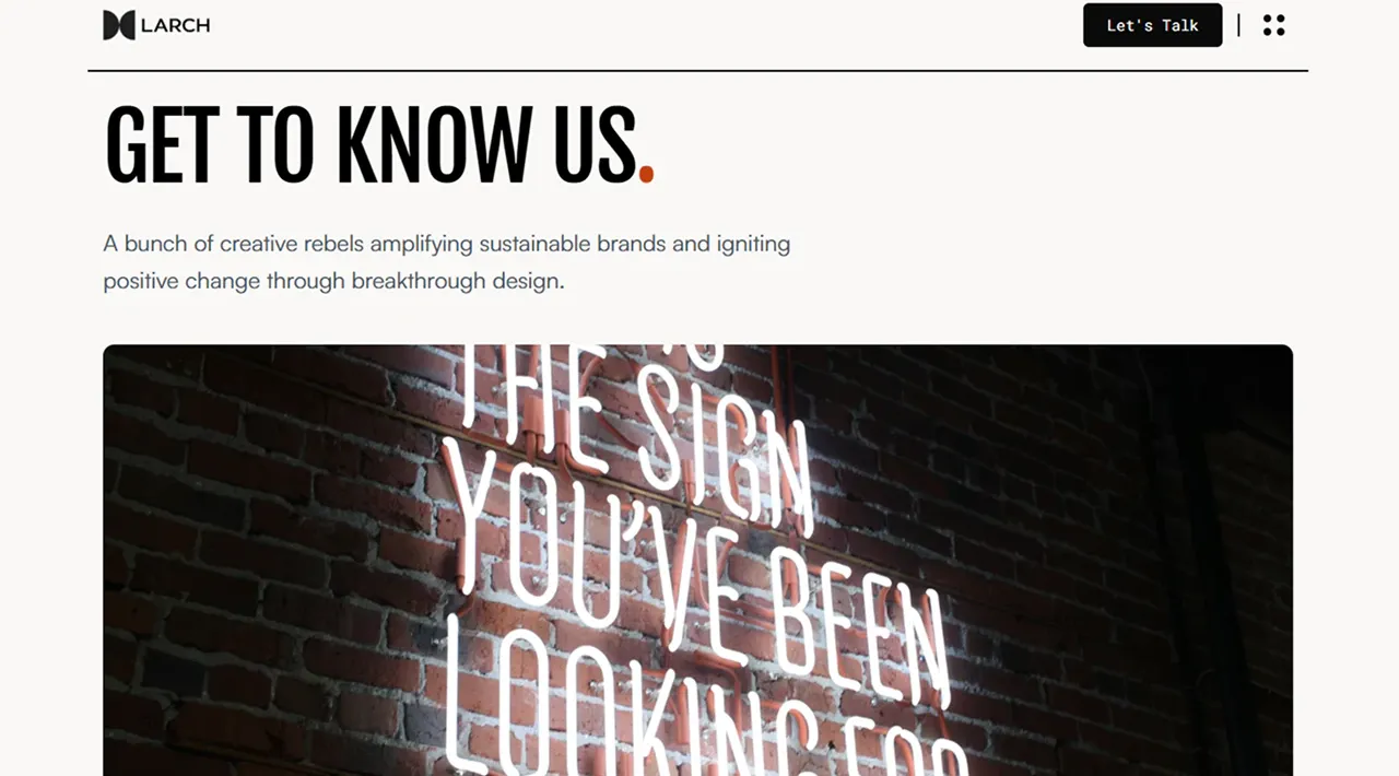 Larch Agency template — Studio view