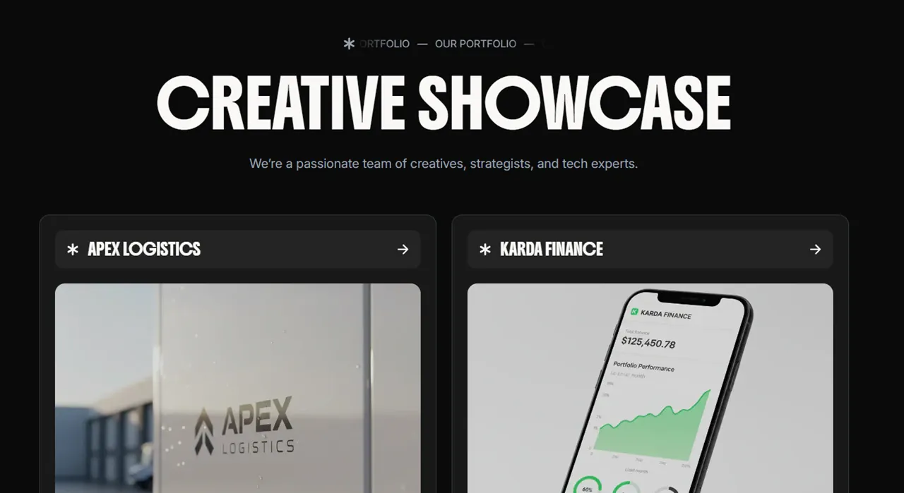 Olmo Studio template — Works view