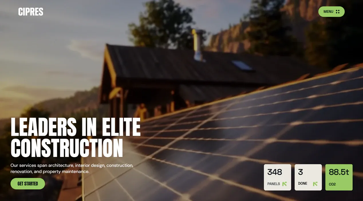 Cipres Solar template — Project detail view