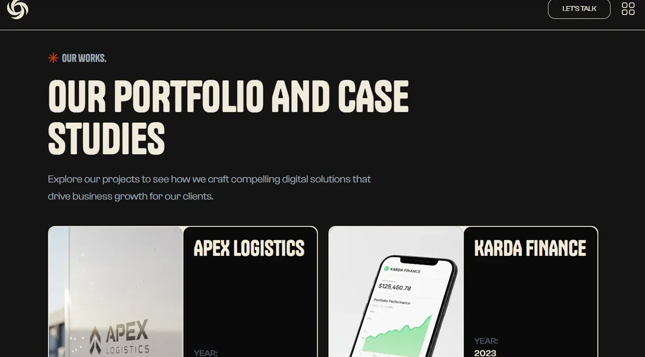 Banyan Studio template — Works view